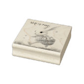 Gelukkige Pasen, paashaas lopen met eieren Rubberstempel (Stempel)