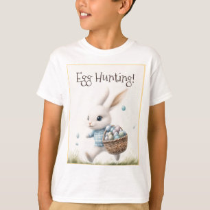 Gelukkige Pasen, paashaas lopen met eieren T-shirt
