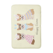 Gelukkige Pasen Pembroke Welsh Corgi Dogs Badmat (Voorkant Verticaal)