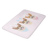 Gelukkige Pasen Pembroke Welsh Corgi Dogs Badmat (Gekanteld)