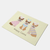 Gelukkige Pasen Pembroke Welsh Corgi Dogs Deurmat (Schuin)