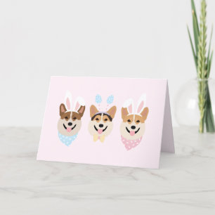 Gelukkige Pasen Pembroke Welsh Corgi Dogs Feestdagen Kaart