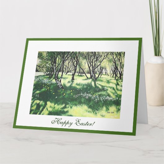 Gelukkige Pasen prachtige IJsland Reykjavik park k Kaart (Voorkant)