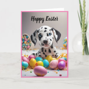 Gelukkige Pasen Puppy Feestdagen Kaart