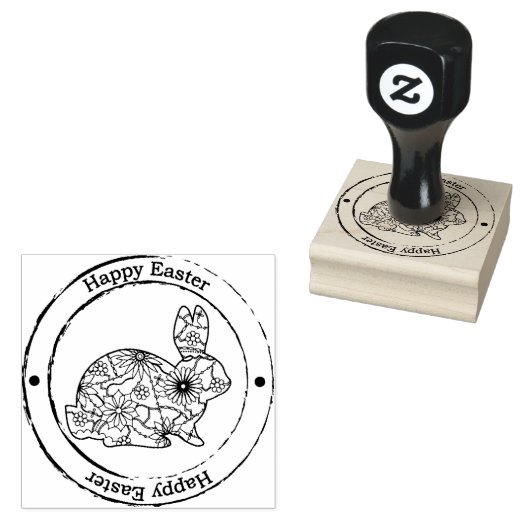 Gelukkige Pasen rubberen stempel (Gestempeld)