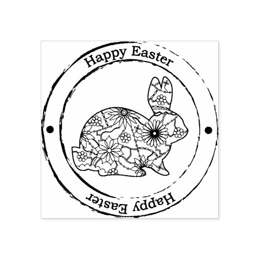 Gelukkige Pasen rubberen stempel (Afrduk)