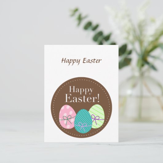 Gelukkige Pasen Schattigee Kaart (Staand voorkant)