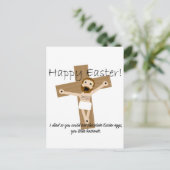 Gelukkige Pasen van Boze Jesus Feestdagenkaart (Staand voorkant)