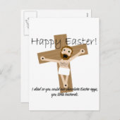 Gelukkige Pasen van Boze Jesus Feestdagenkaart (Voorkant / Achterkant)