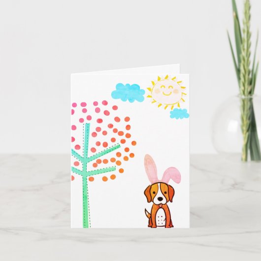 Gelukkige Pasen van de Brak van Pasen Feestdagen Kaart (Voorkant)