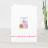 Gelukkige Pasen van de Kaart van het Varken van (Achterkant)