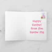 Gelukkige Pasen van de Kaart van het Varken van (Binnen)