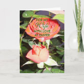 Gelukkige Pasen Vrouw Kaart - Rozen (Voorkant)