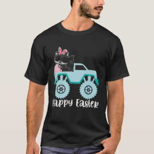 Gelukkige Pasen wasbeer Rijden Monster Truck Peute T-shirt