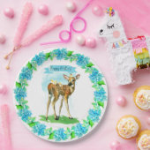 Gelukkige Pasen Waterverf Herten Papieren Bordje (Feest)