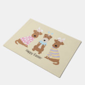 Gelukkige Pasen Welsh Terrier Honden Deurmat (Schuin)