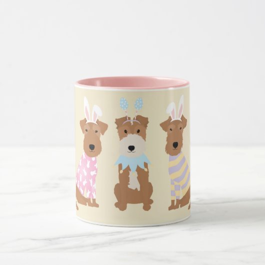 Gelukkige Pasen Welsh Terrier Honden Mok (Midden)