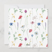 Gelukkige Pasen Wildbloemen Feestdagenkaart (Achterkant)