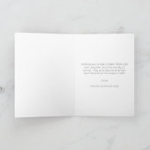 Gelukkige Pasen Witte Bunny Bloemen Gepersonalisee Kaart (Binnen)