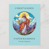 Gelukkige Pasen Zegeningen Religieuze Katholieke J Feestdagenkaart (Voorkant)