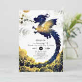 Gelukkige Pastel Dragon Verjaardag Kaart (Staand voorkant)