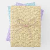 Gelukkige Pastel Hand getrokken Polka Dots Pasen Inpakpapier Vel (In situ)