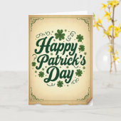 Gelukkige Patricks Dag Groene Kaart (Gele Bloem)