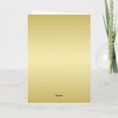 Gelukkige Pawholidays, Gouden glanzende Paw Kerstb Kaart (Achterkant)