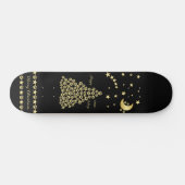 Gelukkige Pawholidays, Gouden glanzende Paw Kerstb Persoonlijk Skateboard (Horizontaal)