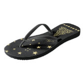 Gelukkige Pawholidays, Gouden glanzende Paw Kerstb Teenslippers (Schuin)