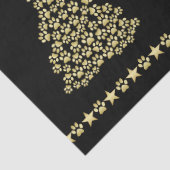 Gelukkige Pawholidays, Gouden glanzende Paw Kerstb Tissuepapier (Detail)