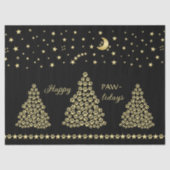 Gelukkige Pawholidays, Gouden glanzende Paw Kerstb Tissuepapier (Voorkant)