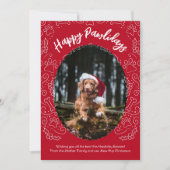 Gelukkige Pawholidays Hond Huisdier Kerstkaart Kaart (Voorkant)