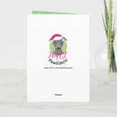 Gelukkige pawholidays Kerstmis Italiaanse Greyhoun Feestdagen Kaart (Achterkant)