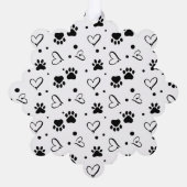 Gelukkige Pawholidays Moderne Douane Huisdier Hond Ornament Kaart (Achterkant)