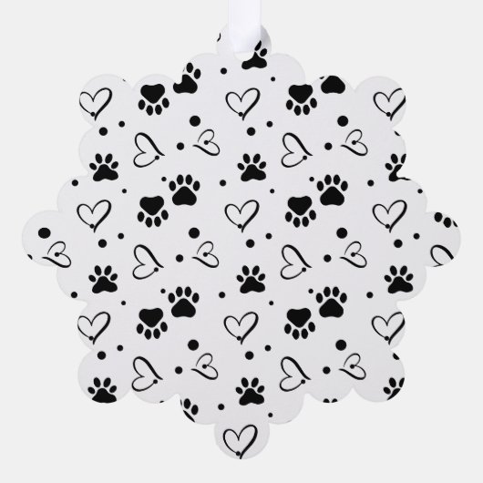 Gelukkige Pawholidays Moderne Douane Huisdier Hond Ornament Kaart (Achterkant)