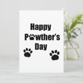 Gelukkige Pawthers dag honden vaders dag kaart (Staand voorkant)