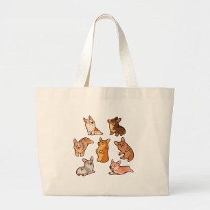 Gelukkige Pembroke Welsh Corgi Hond Liefhebbers Ku Grote Tote Bag