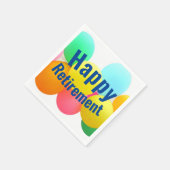 Gelukkige pensioenballonnen servet (Hoek)