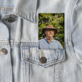 Gelukkige pensioenfoto naam jaar van dienst button (Insitu)