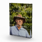 Gelukkige pensioenfoto naam jaar van dienst fotoblokken (Rechts)