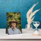 Gelukkige pensioenfoto naam jaar van dienst fotoplaat (Zijkant)