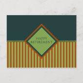 gelukkige pensionering (diamantStriped) Briefkaart (Voorkant)