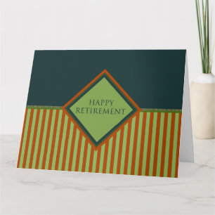 gelukkige pensionering (diamantStriped) Kaart