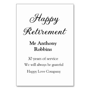 Gelukkige pensionering en naam jaren van dienst ge kaart