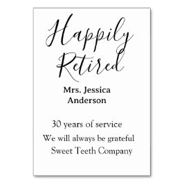 Gelukkige pensionering en naam jaren van dienst ge kaart