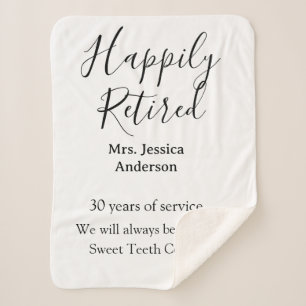 Gelukkige pensionering en naam jaren van dienst ge sherpa deken