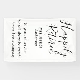 Gelukkige pensionering en naam jaren van dienst ge spandoek