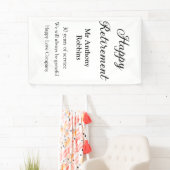 Gelukkige pensionering en naam jaren van dienst ge spandoek (Insitu)