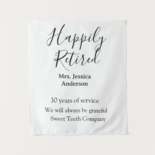 Gelukkige pensionering en naam jaren van dienst ge wandkleed (Voorkant)